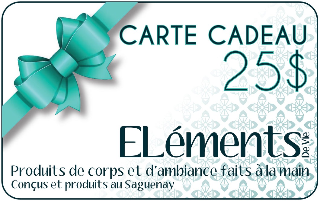 Carte-Cadeau ÉLéments De Vie