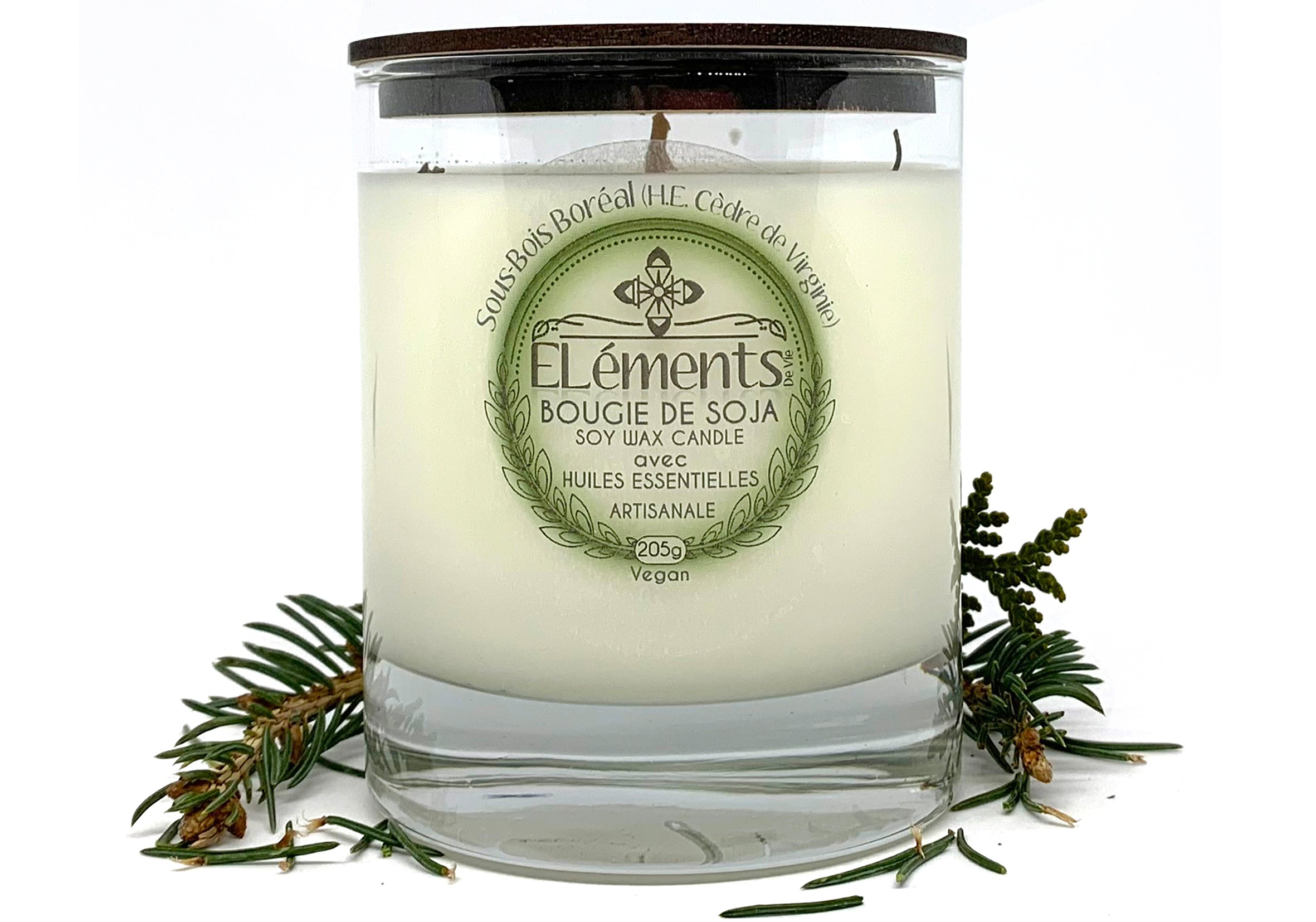 Bougie de soja SOUS-BOIS BORÉAL 205g
